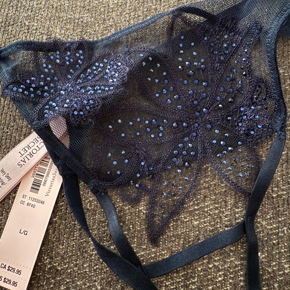 Victoria's Secret Midnight Blue Mesh Panty